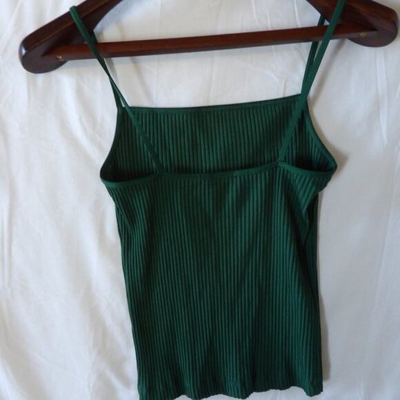 Wilfred Green Ribbed Spaghetti Strap Tank | XXS - Picture 3 of 7